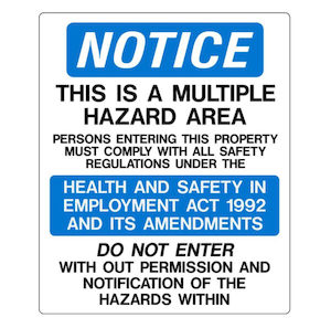 Notice This Is A Multiple Hazard Area - Fire-Med Solutions