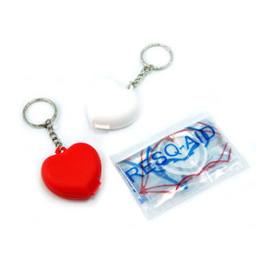 Resq-Aid CPR Shield with Heart Keychain - Fire-Med Solutions