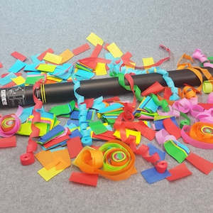 Tissue Paper Confetti Cannon - Rainbow Mix 80cm