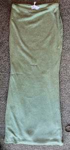 Tigermist: Green Metallic Knit Skirt FOR SALE