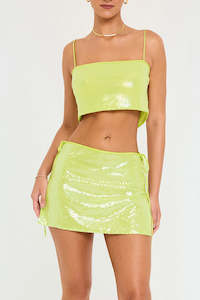 Ex Rentals For Sale: Lime Sequin Set FOR SALE