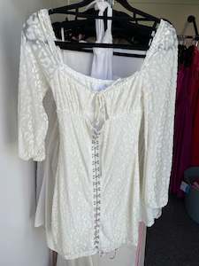 White Cheetah Pattern Dress FOR SALE