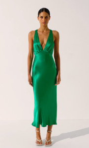 Lana Plunge Cross Back Midi