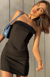 Chloe Corset Dress (Black)