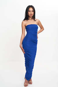 GINNI MESH TUBE DRESS (Blue)