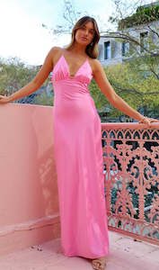 Pink: Liquid Asset Slip Dress (Pink)