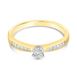 9ct Yellow Gold Diamond Paola Ring 0.25ct