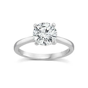 18ct White Gold 2.00ct E/VS1 Round Lab Grown Diamond Solitaire Ring