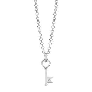 Karen Walker Monogram Key Necklace Silver