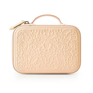 Jewellery: Karen Walker Leather Jewellery Case - Peach, With Dust Bag