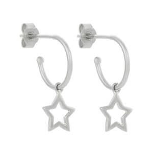 Karen Walker Star Hoop Earrings Stg