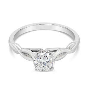 Jewellery: 18ct White Gold Solitaire Diamond Susette Ring