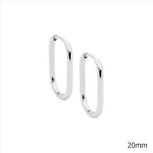 Jewellery: Stainless Steel 20Mm Oval Hoop Earrings