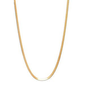 Yellow Gold Plated Silver Flat Herringbone Chain