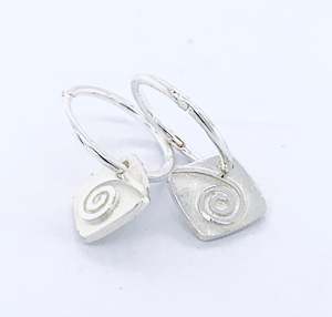 Whenua Korurua Sleeper Earrings Sterling Silver