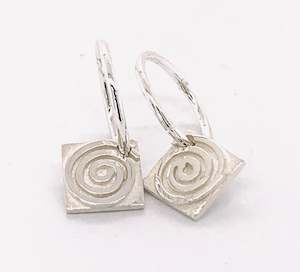 Whenua Korutahi Sleeper Earrings Sterling Silver