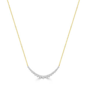 9ct Yellow Gold 0.50Ct HI/I1 Diamond Necklace 40-50Cm