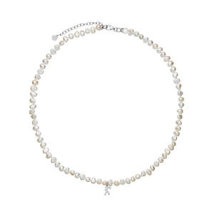 Jewellery: Karen Walker Mini Girl With Pearls Necklace