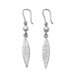 Karen Walker Sterling Silver Leaf Earrings