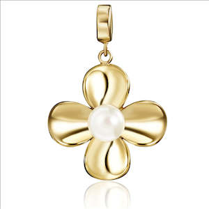 Kagi Gold Pearl Dahlia Medium Pendant