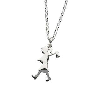 Jewellery: Karen Walker Sterling Silver Girl With Axe Pendant