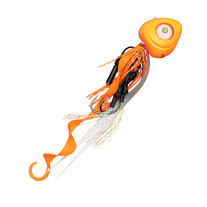 Slow Jigs: Glowbite Grumpy Fish Slider Lure - On-Fire Orange