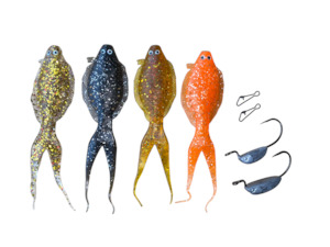 Weedless Lures: Glowbite DRAGSTER FLOUNDER soft bait lures