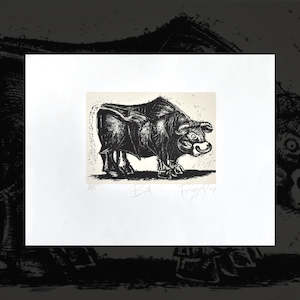 Bull – Limited Edition Screenprint by Dick Frizzell - Bonanza