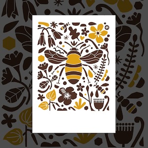 Nature & Nectar Limited Edition Screenprint by Greg Straight