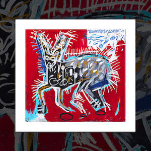 Red Rabbit - art print by Jean-Michel Basquiat