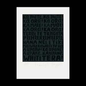 Haka Lyric Limited Edition Screenprint by Dick Frizzell - Bonanza