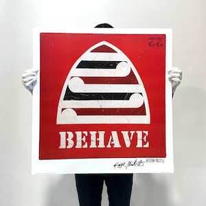 "Red Behave" large signed art print by Weston Frizzell