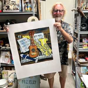 "Music" limited edition screenprint by Dick Frizzell