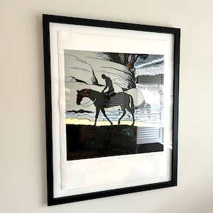 "The Long Ride Home" (AP) framed art print by Dick Frizzell