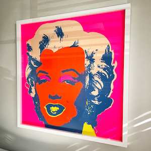 "Hot Pink Marilyn" framed art print by Andy Warhol