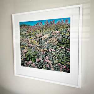 "Aro Valley" framed art print by Karl Maughan