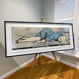 'Unconscious Woman' framed limited edition by Dick Frizzell (44/65)