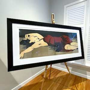 Marketplace: 'Reclining Woman' framed limited edition by Dick Frizzell (52/100)