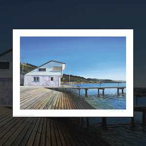 "St Leonards Yacht Club" signed art print by Sam Foley