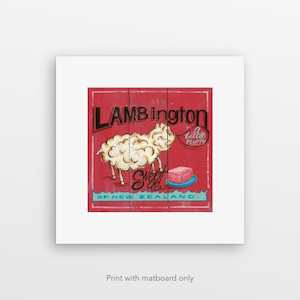 "Lamington" pre-matted print by Jason Kelly