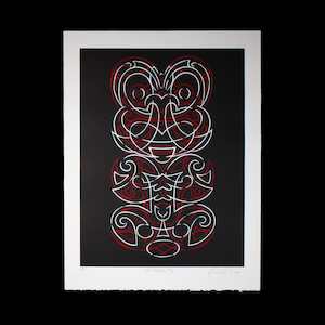 "Two tongue tiki" limited edition AP screen print by Otis Frizzell