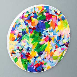 "Prism" circular art disc by Jenni Stringleman