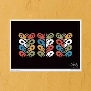 Best Selling Nz Art Prints On Fishmob: 'Tiki Pou I' signed art print by Dick Frizzell