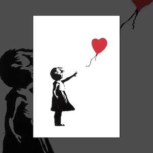 'Girl with Red Balloon' Banksy art print