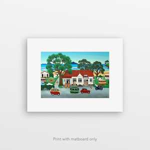 "Cove Store and Camp Ground" pre-matted art print by Susan Edge