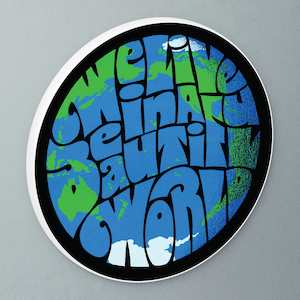 Circular Art Discs: "Good News" circular art disc by Dick Frizzell