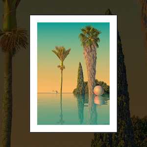 “Infinity Pool” art print by Simon Stockley