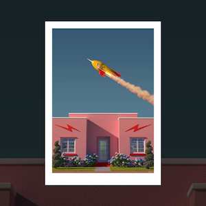 “Blast Off” art print by Simon Stockley