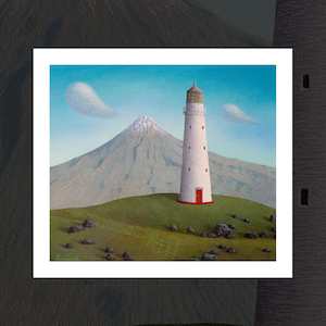 “Cape Taranaki” art print by Justin Summerton