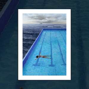 "Gisiele in St Clair Pool" art print by Justin Summerton